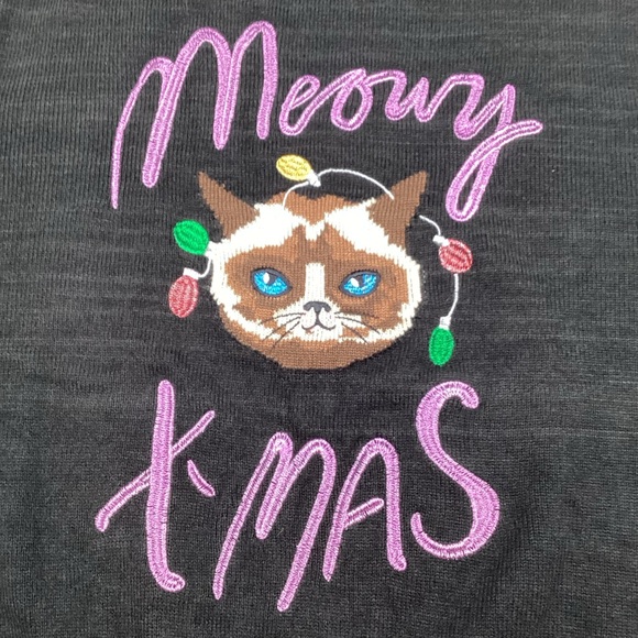 Divided Ugly Christmas Sweater Meowy X-Mas - Picture 4 of 9